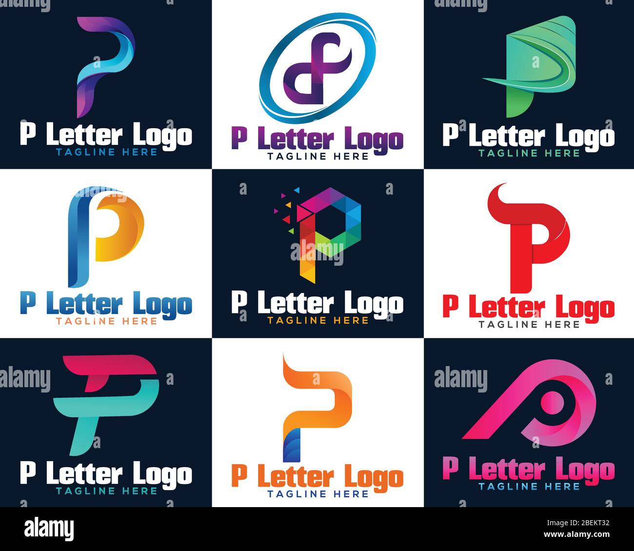 P letter real estate home logo. Minimal vector graphic alphabet symbol ...