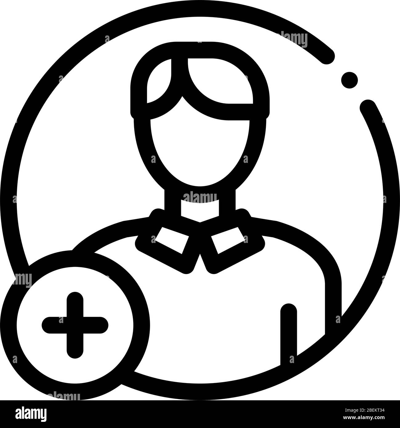 adding new person icon vector outline illustration Stock Vector Image ...