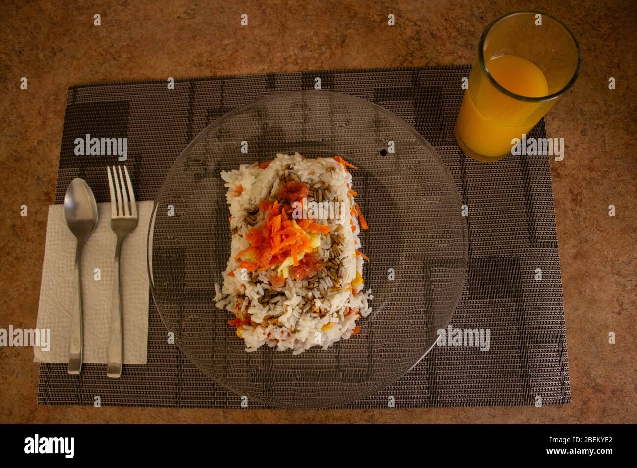Rice cake meal Stock Photo Alamy
