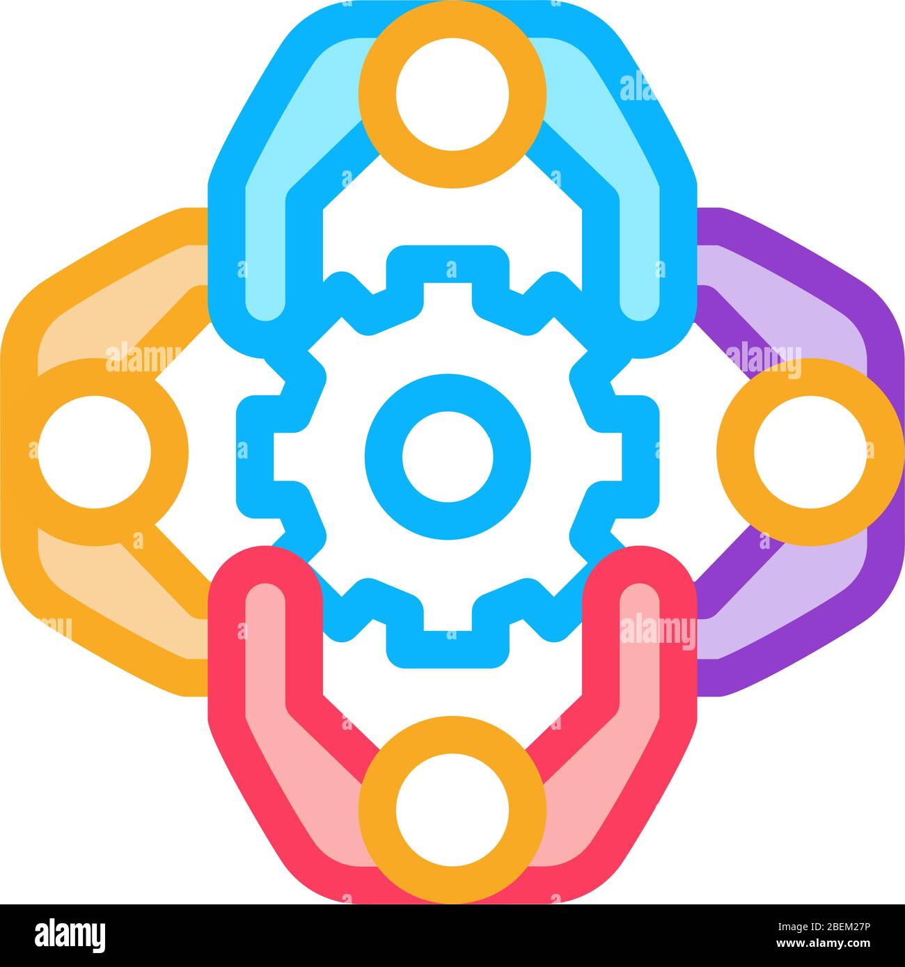 general solution icon vector outline illustration Stock Vector Image