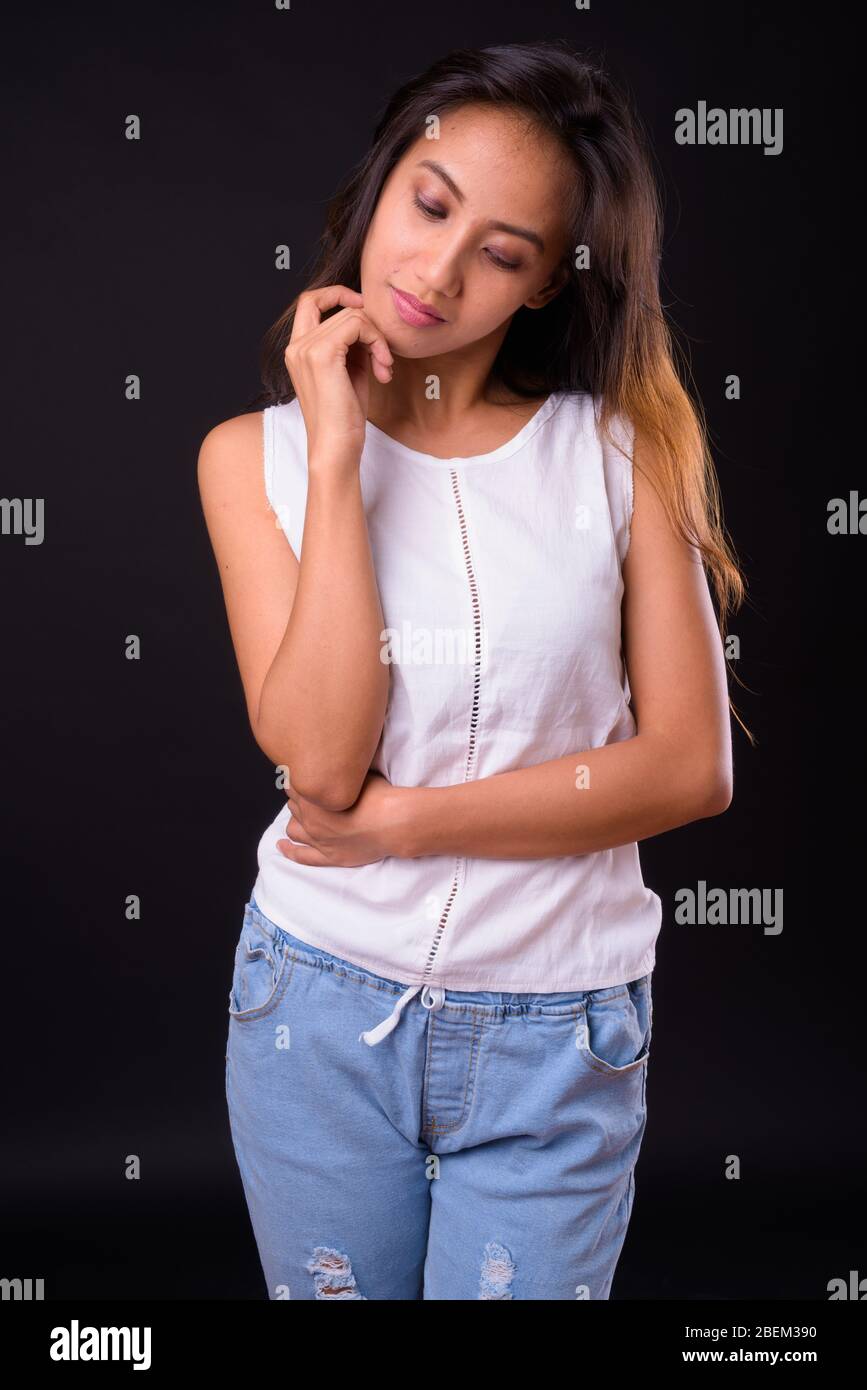 Asian young unhappy woman hi-res stock photography and images - Alamy