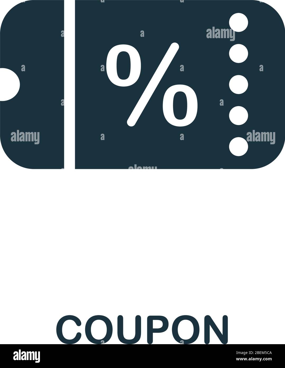 Coupon icon. Simple illustration from e-commerce collection. Creative Coupon icon for web design, templates, infographics and more Stock Vector