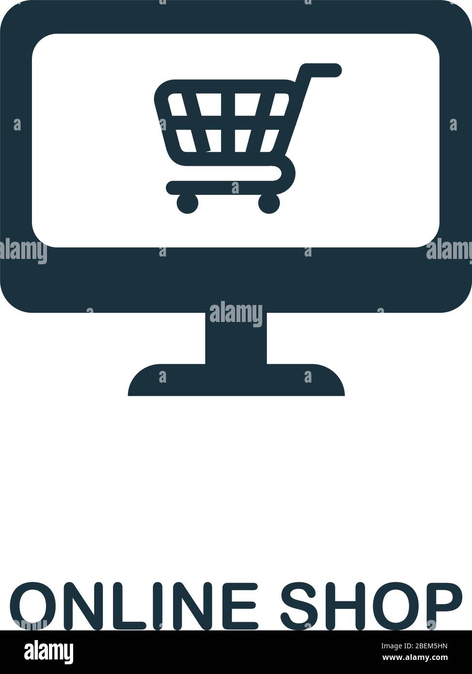 Online Shop icon. Simple illustration from e-commerce collection. Creative Online Shop icon for web design, templates, infographics and more Stock Vector