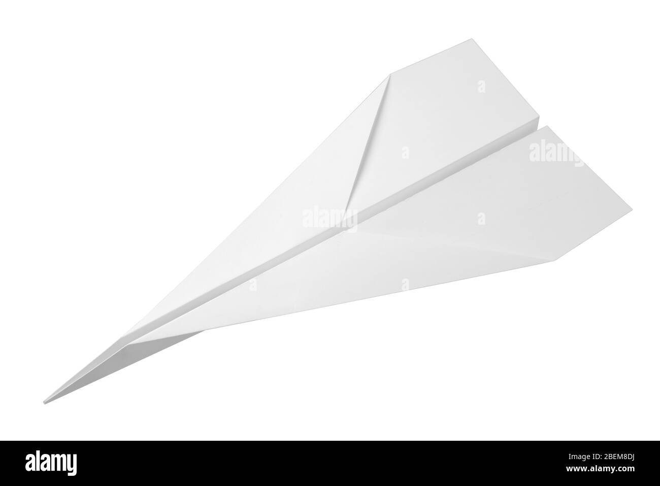 Paper plane dart isolated on white with clipping path Stock Photo