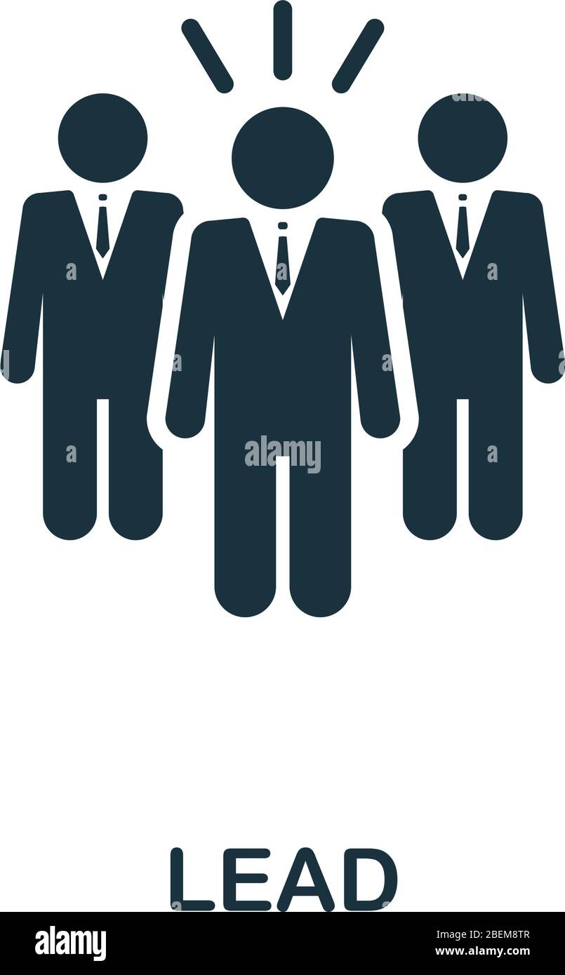 Lead icon. Simple element from affiliate marketing collection. Filled ...