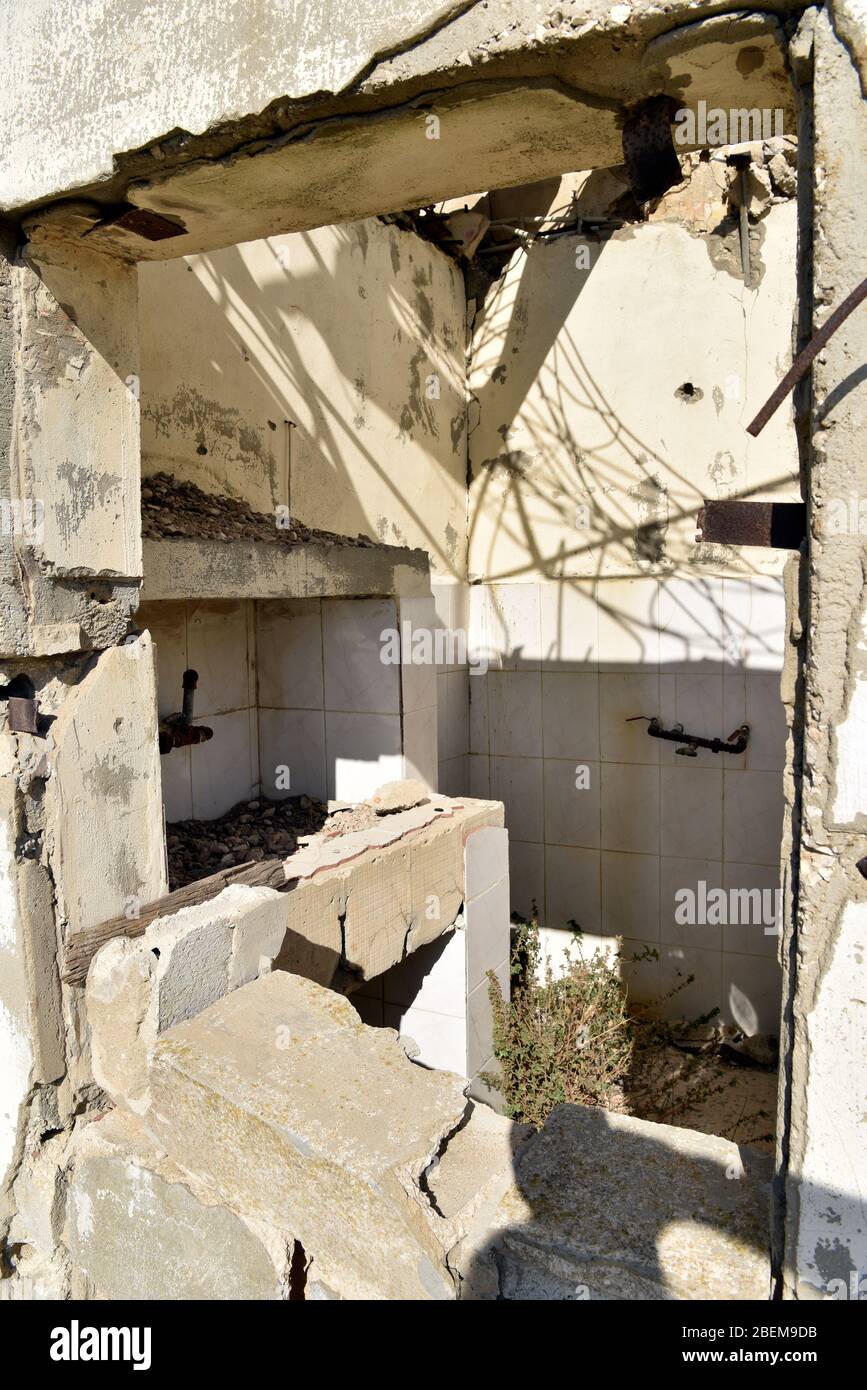 Inside Khiam Detention Centre, Khiam, South Lebanon. Stock Photo