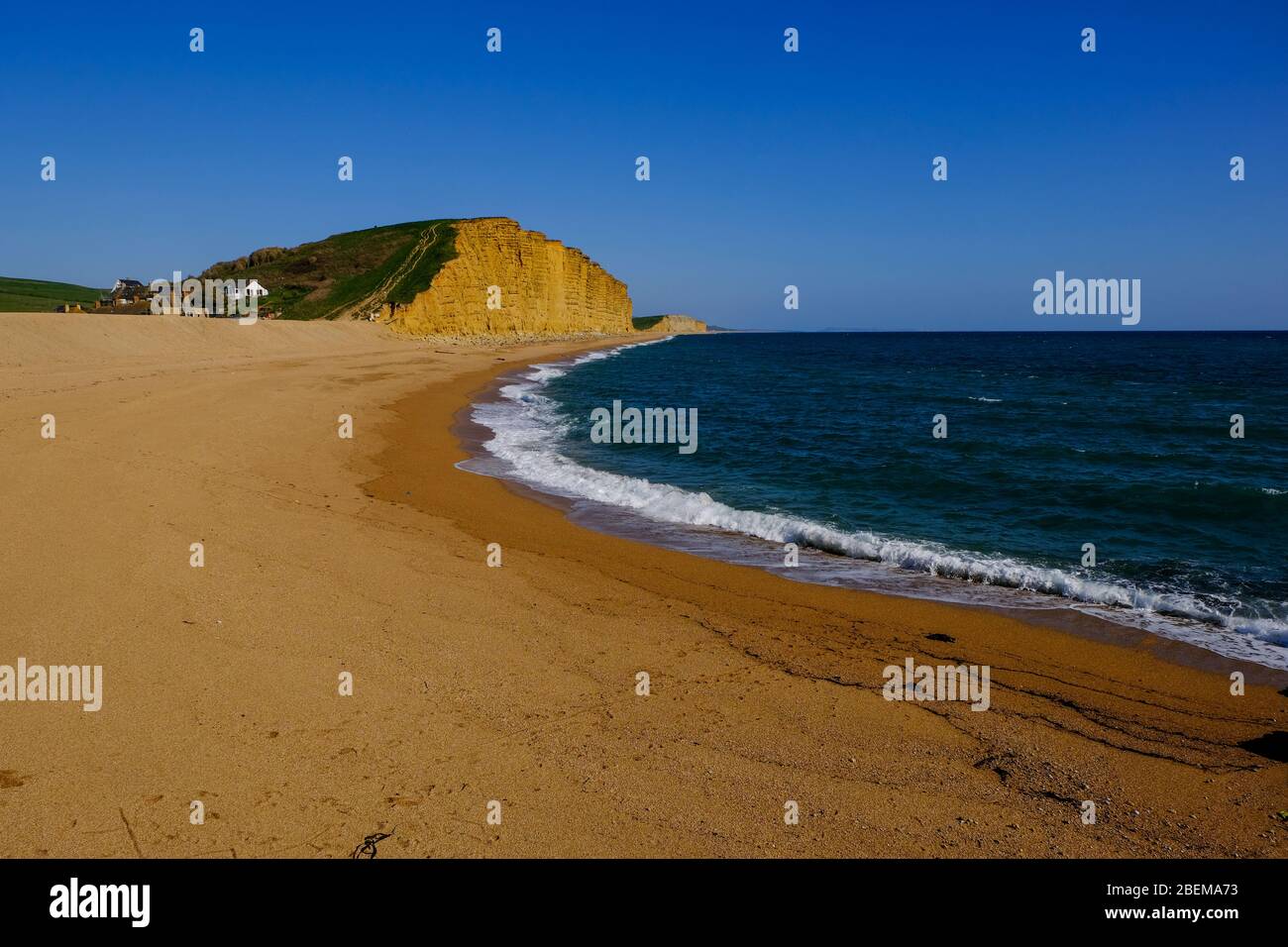 West Bay, Dorset, UK. 14th Apr, 2020. As the Coronavirus lockdown continues and tourist stay away from the normally crowded resort of West Bay the Office for Budget Responsibility says that the lockdown could shrink the GDP by 35%. Credit: Tom Corban/Alamy Live News Stock Photo
