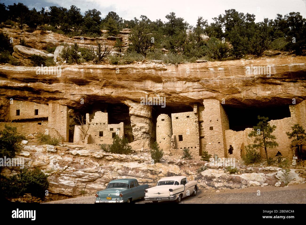 The Manitou Cliff Dwellings  Ancestral Puebloan cliff dwellings in Colorado, USA 1958 Stock Photo