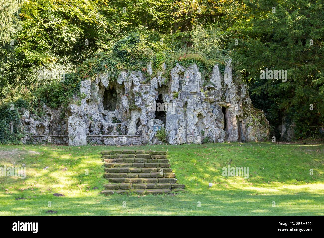 Grotto at Old Wardour Castle, built in 1792 by Josiah Lane, Wiltshire, England, UK Stock Photo