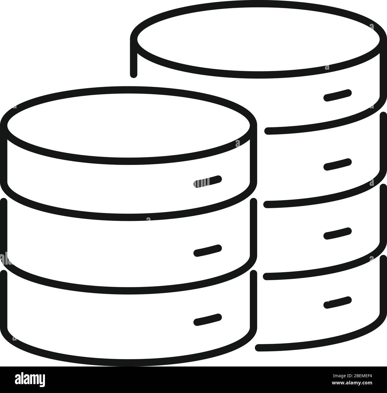 Cloud server hosting icon. Outline cloud server hosting vector icon for ...