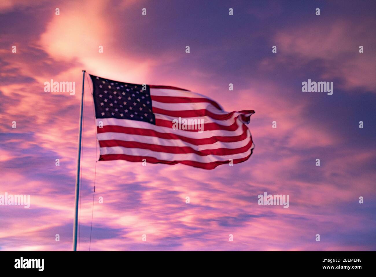 American flag waving hires stock photography and images Alamy