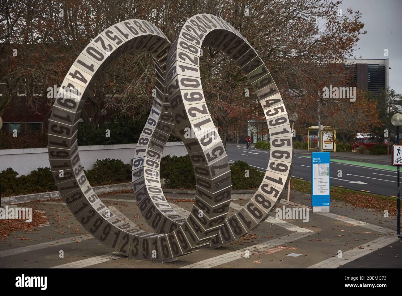 Christchurch, New Zealand Jun 10, 2017 Art sculpture Passing time by