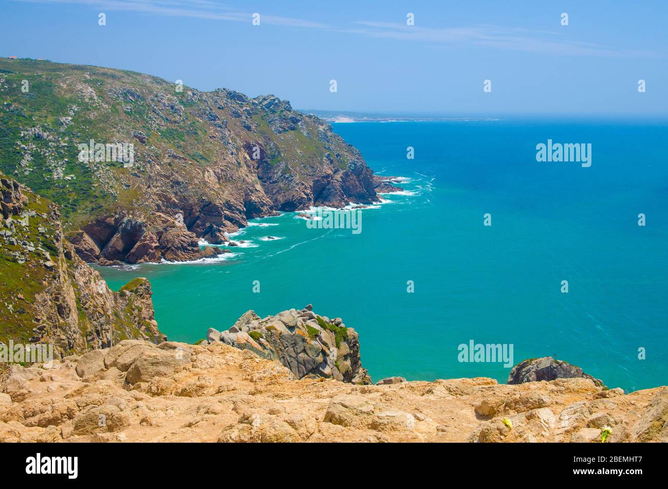 Portugal, The Western Cape Roca of Europe, landscape of Cape Roca ...