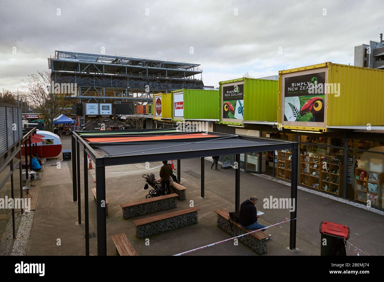 Christchurch, New Zealand Jun 11, 2017 Container mall using old