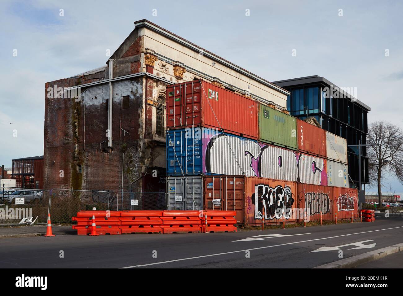 Christchurch, New Zealand Jul 16, 2017 Earthquake damaged buildings