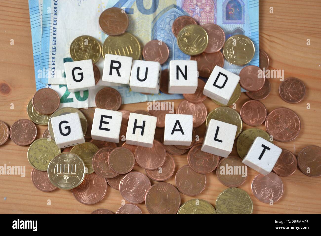 Gehalt ( german word for basic salary ) Stock Photo