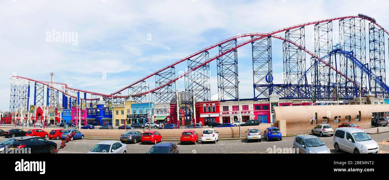The Big One roller coaster at the Pleasure Beach amusement park in