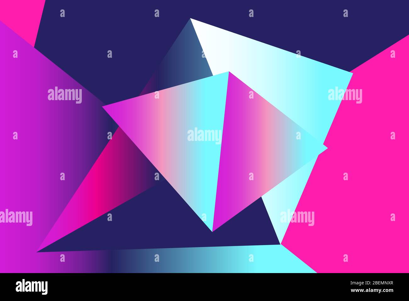 Abstract bright transparent abstract background with geometry objects ...