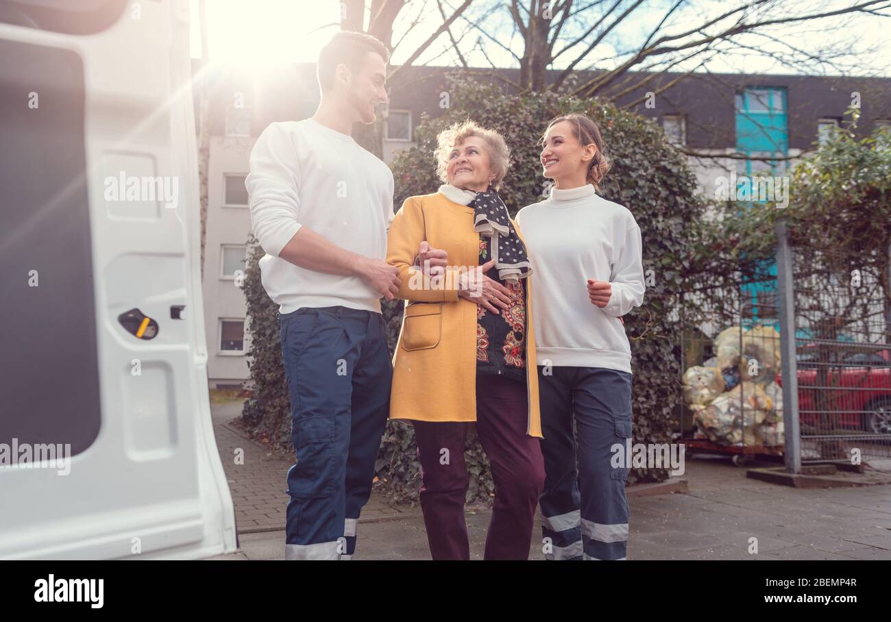 Transport service for the elderly and disabled Stock Photo