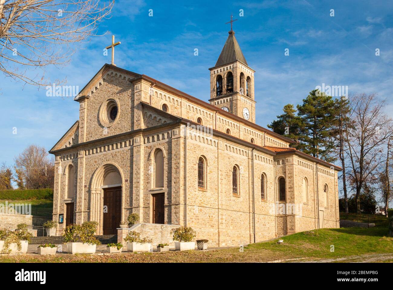 The sanctuary of Nostra Signora di Montelungo, an historic church in the Oltrepo Pavese (Lombardy, Italy) Stock Photo