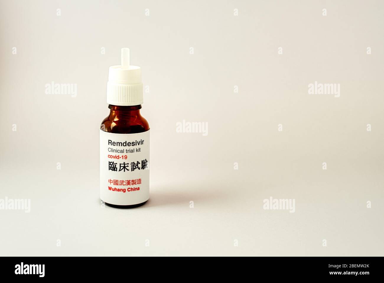 Remdisivir testing kit for an antiviral drug against Corona-19, Denmark, April 16, 2020 Stock Photo