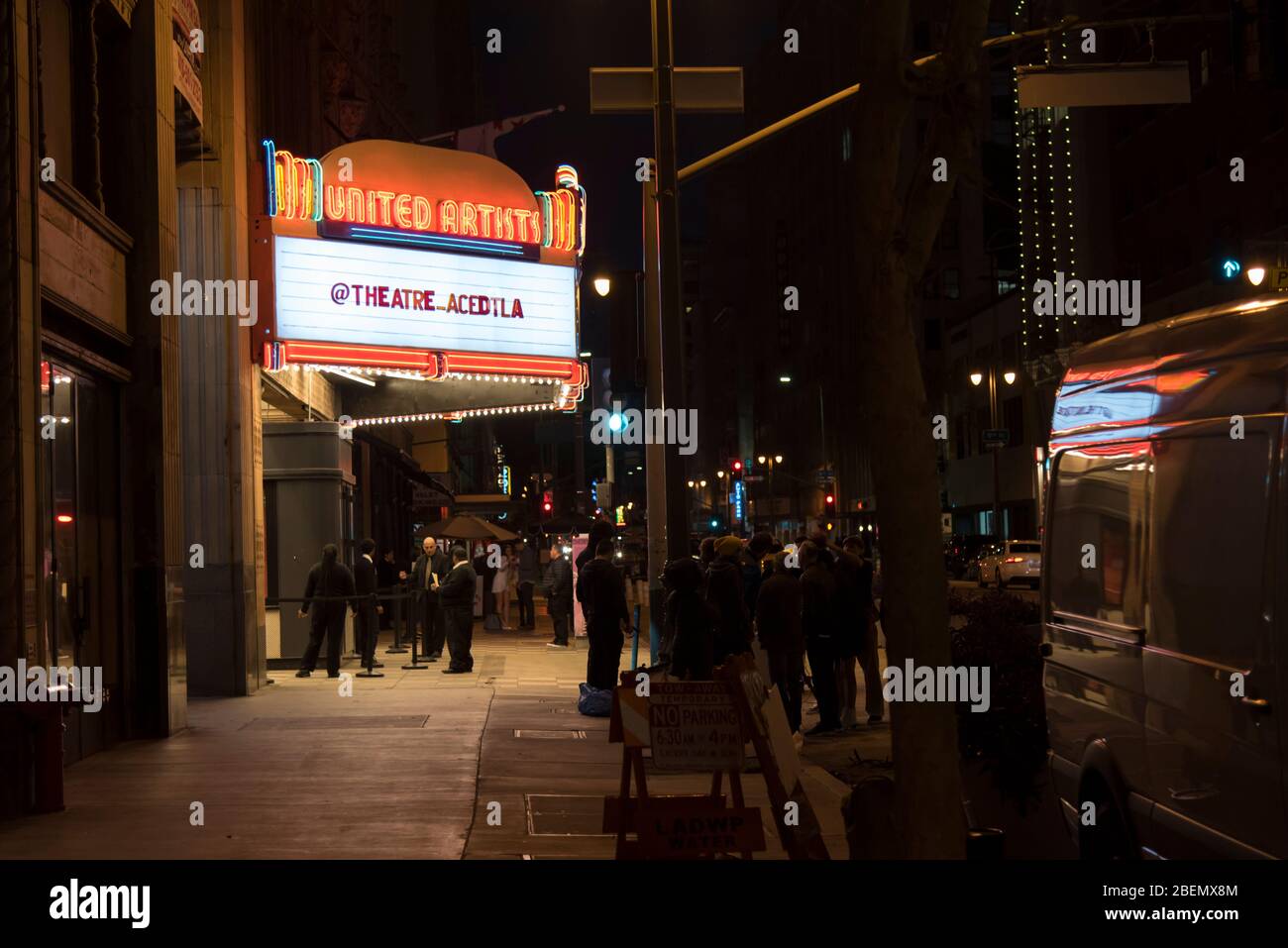 LOS ANGELES, CA/USA - FEBRUARY 16, 2019: The historic United Artists Theater in the Broadway Theatre District in Downtown Los Angeles. Stock Photo