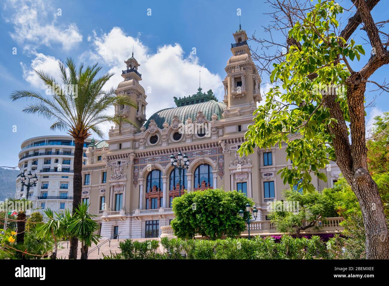 Salle Garnier opera house on the back of the Monte Carlo casino building, Monaco Stock Photo