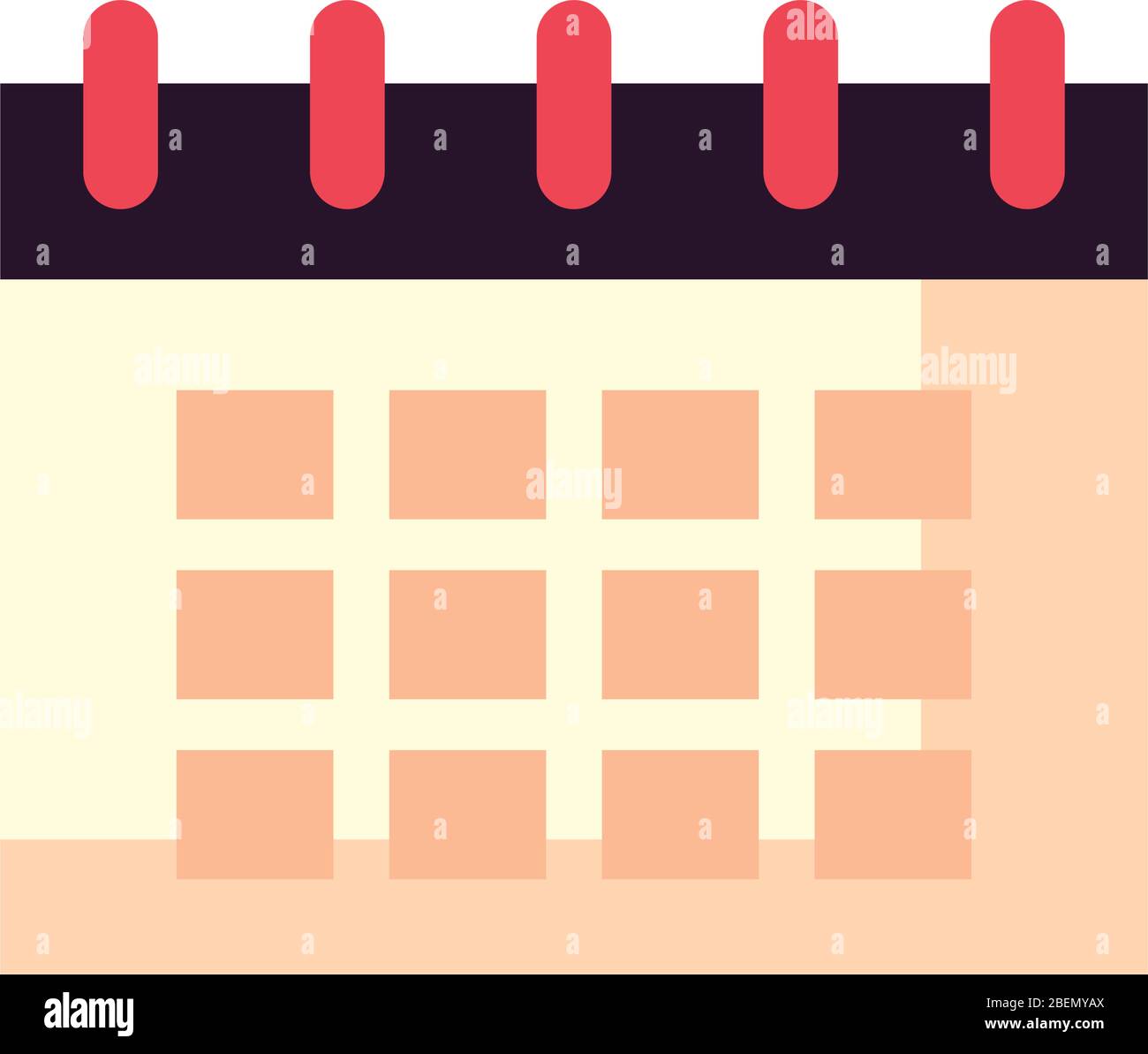 calendar planner icon, flat style vector illustration Stock Vector ...