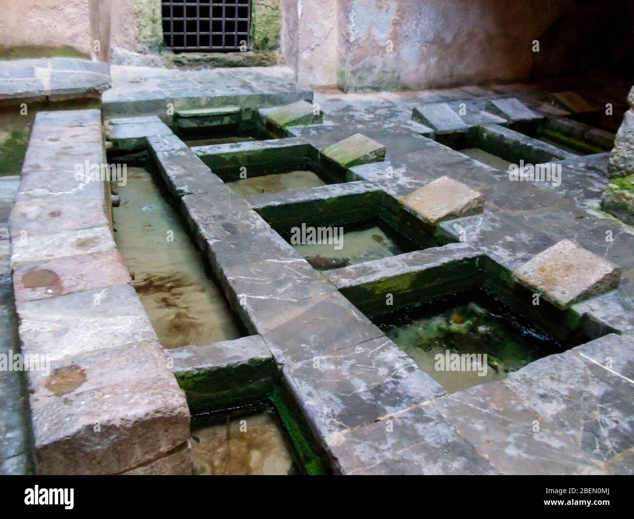ancient roman baths on Cefalu, Sicily island, Italy Stock Photo