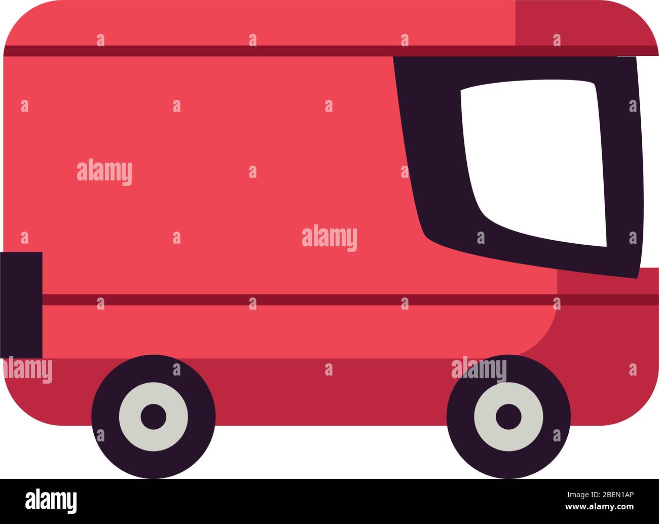fast delivery concept, delivery van icon over white background, flat ...