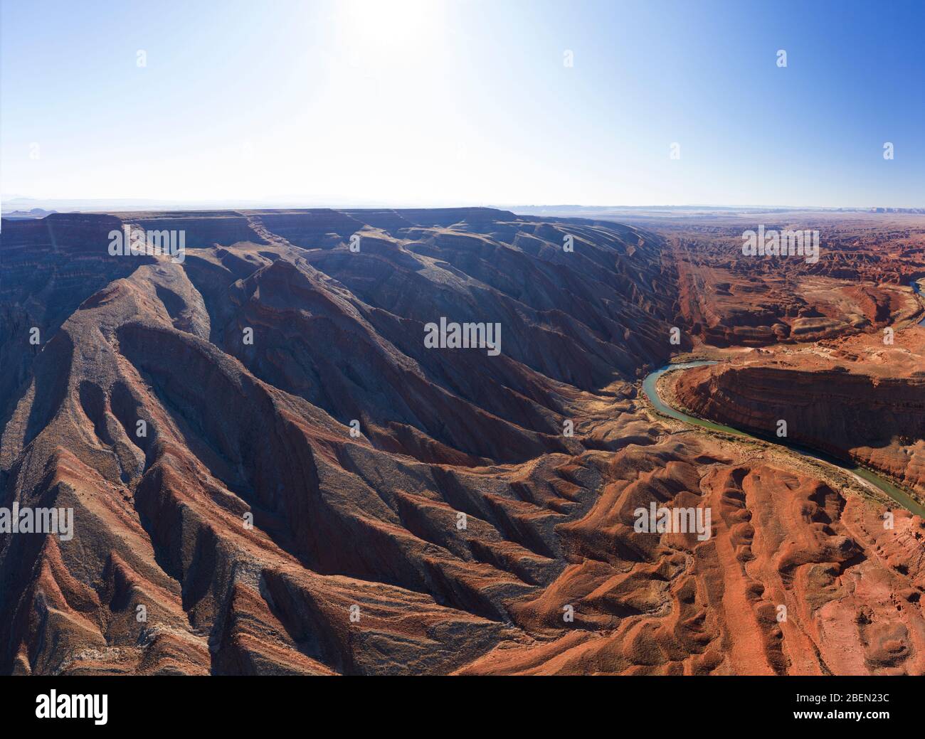 The Raplee Anticline, unique Geology aerial in southern Utah Stock ...