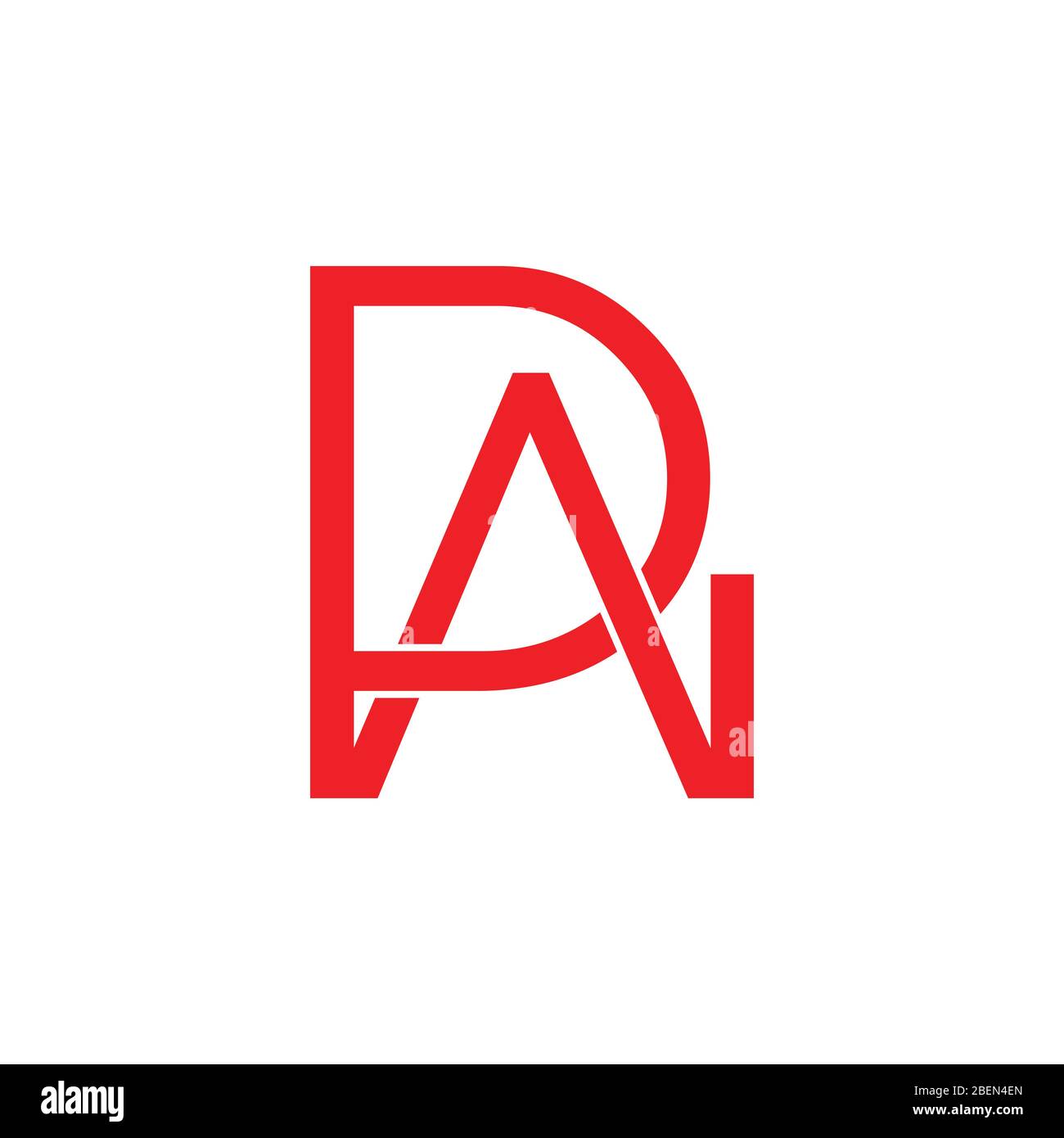 letter pai linked line logo vector Stock Vector