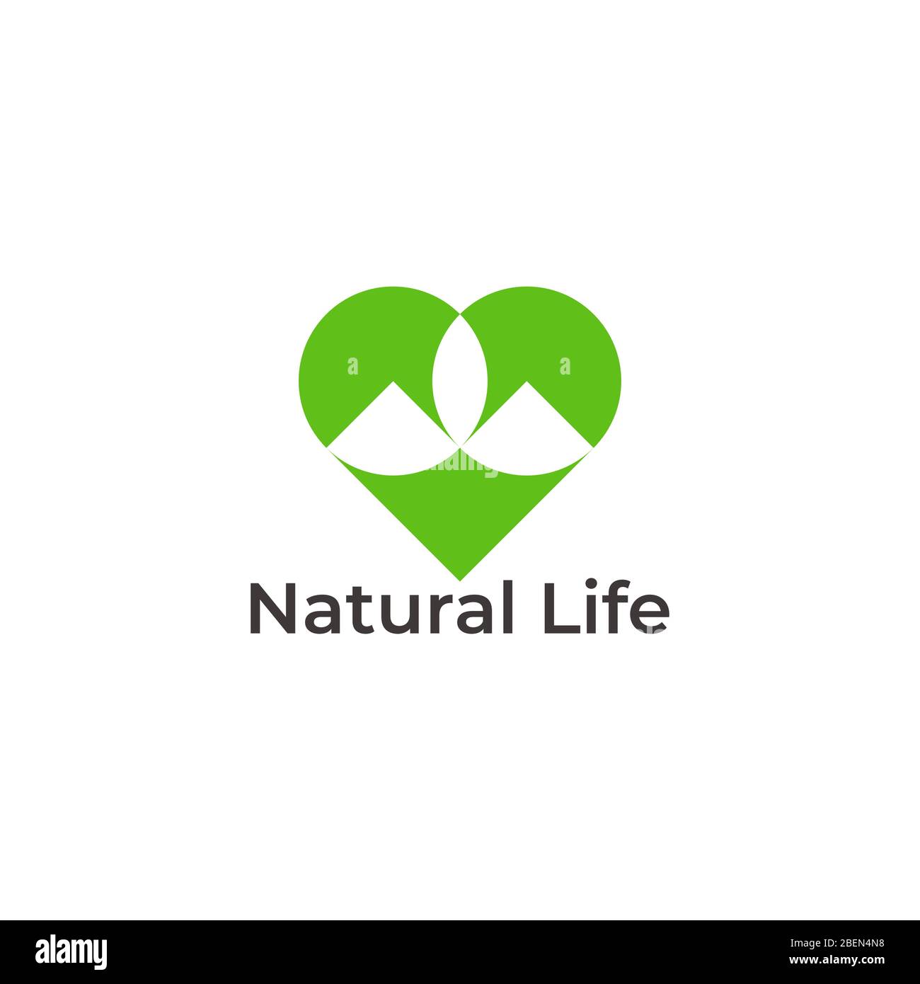 love heart leaf green natural life symbol logo vector Stock Vector ...