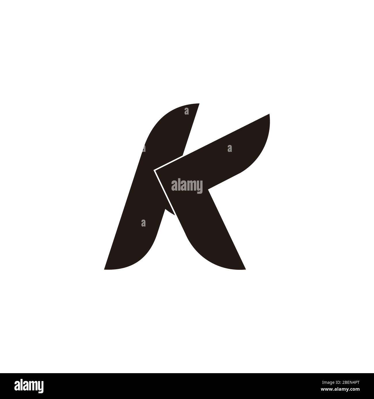 letter kl abstract arrow geometric simple design vector Stock Vector