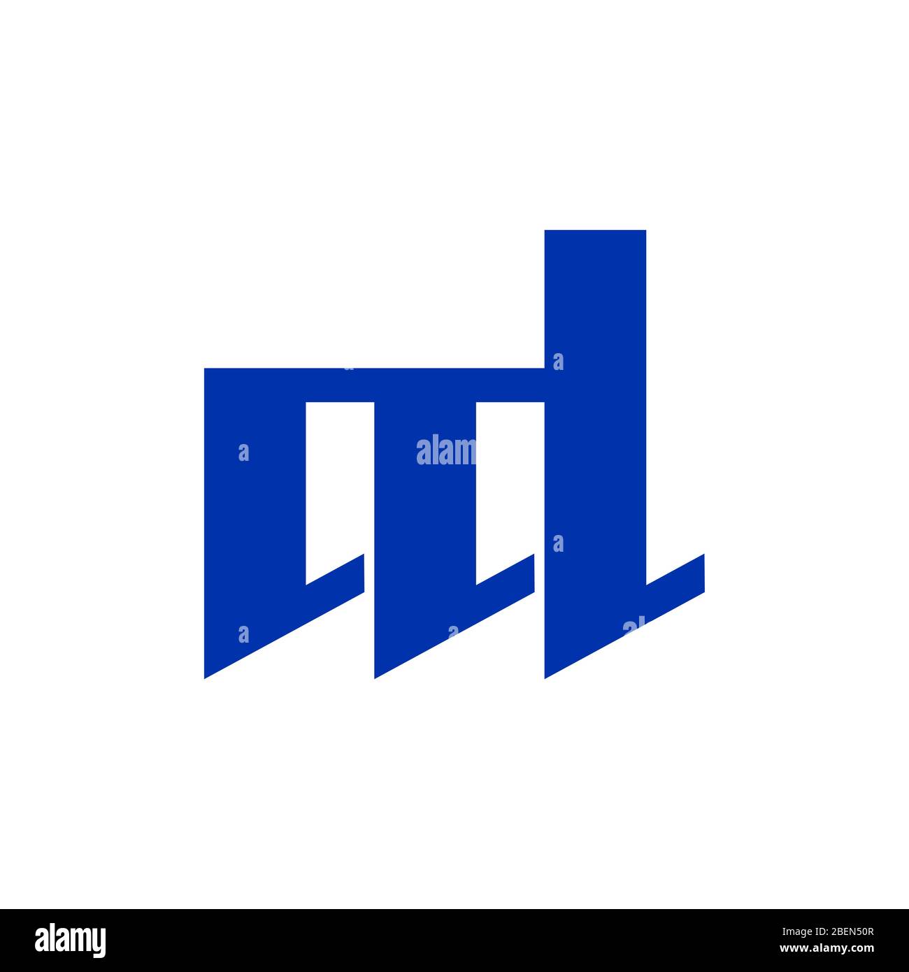 abstract letter md simple geometric logo vector Stock Vector Image ...