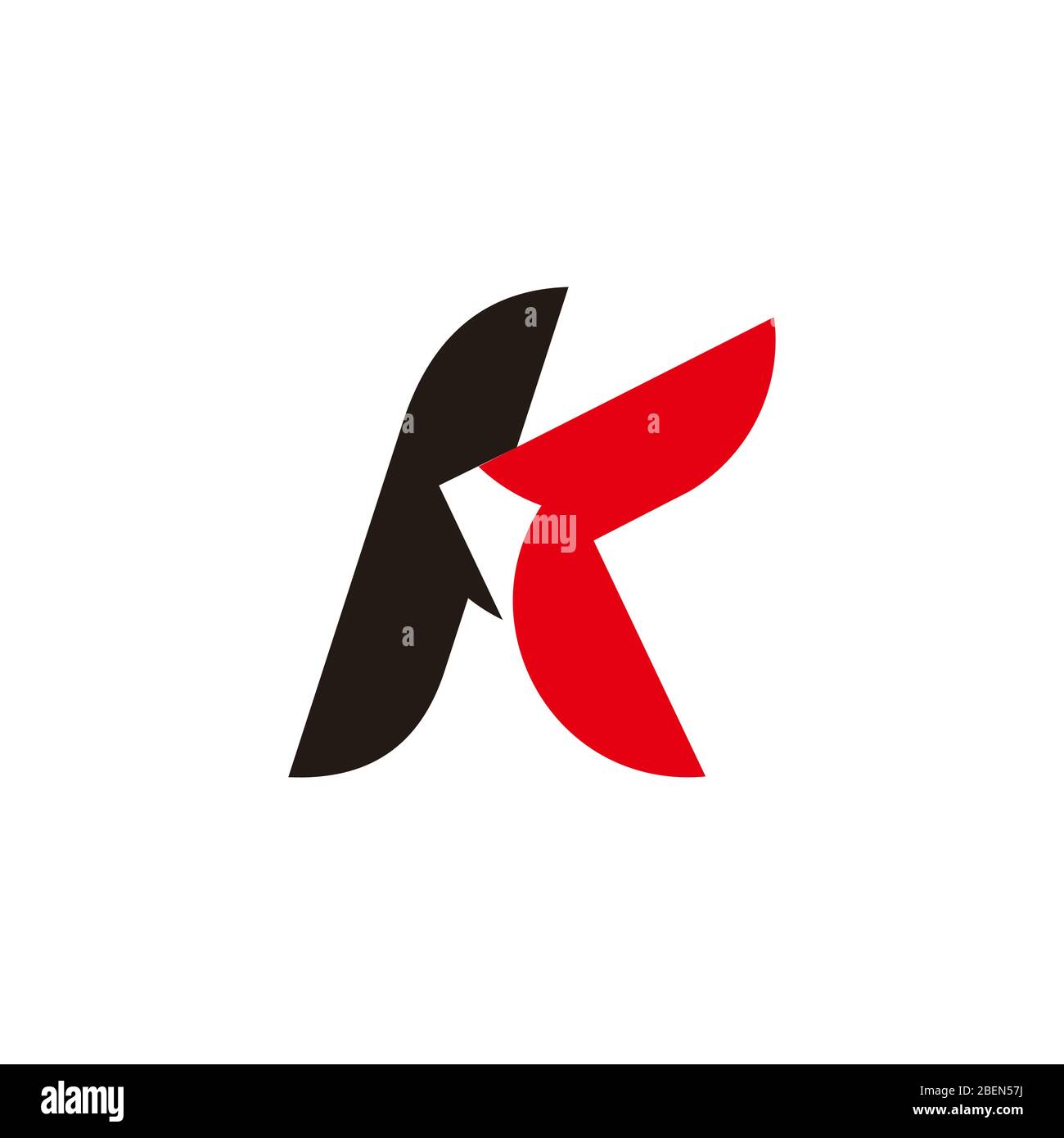 letter k abstract arrow geometric simple design vector Stock Vector