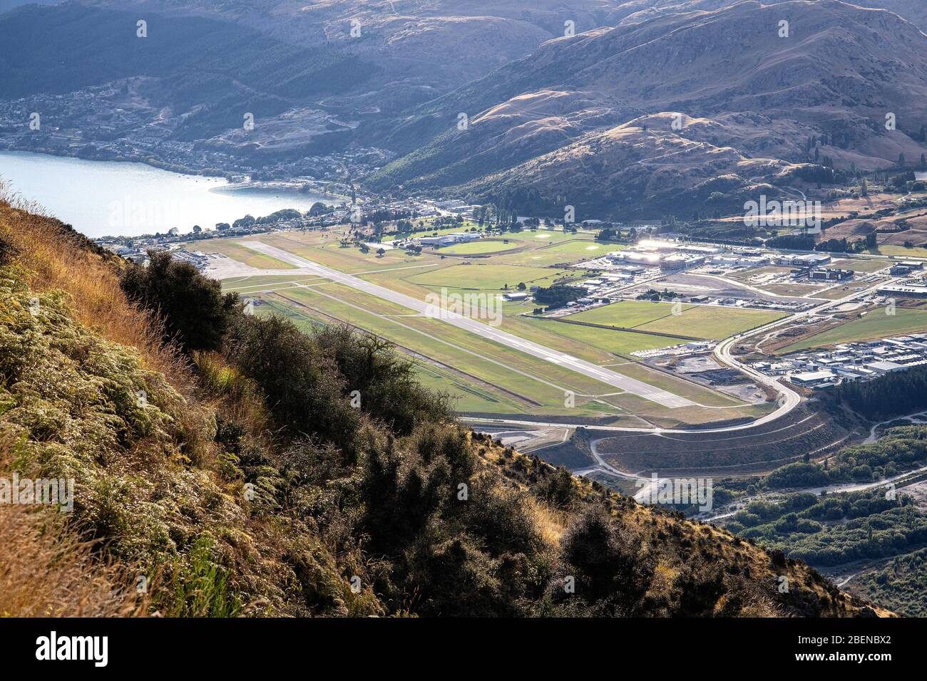Queenstown new zealand airport aerial hi-res stock photography and ...