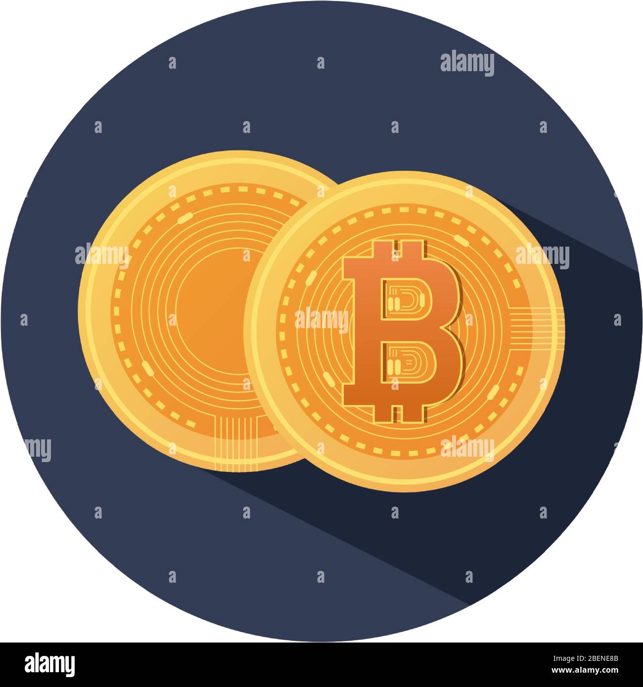 bitcoin cryptocoins icon over white background, block detailed style ...