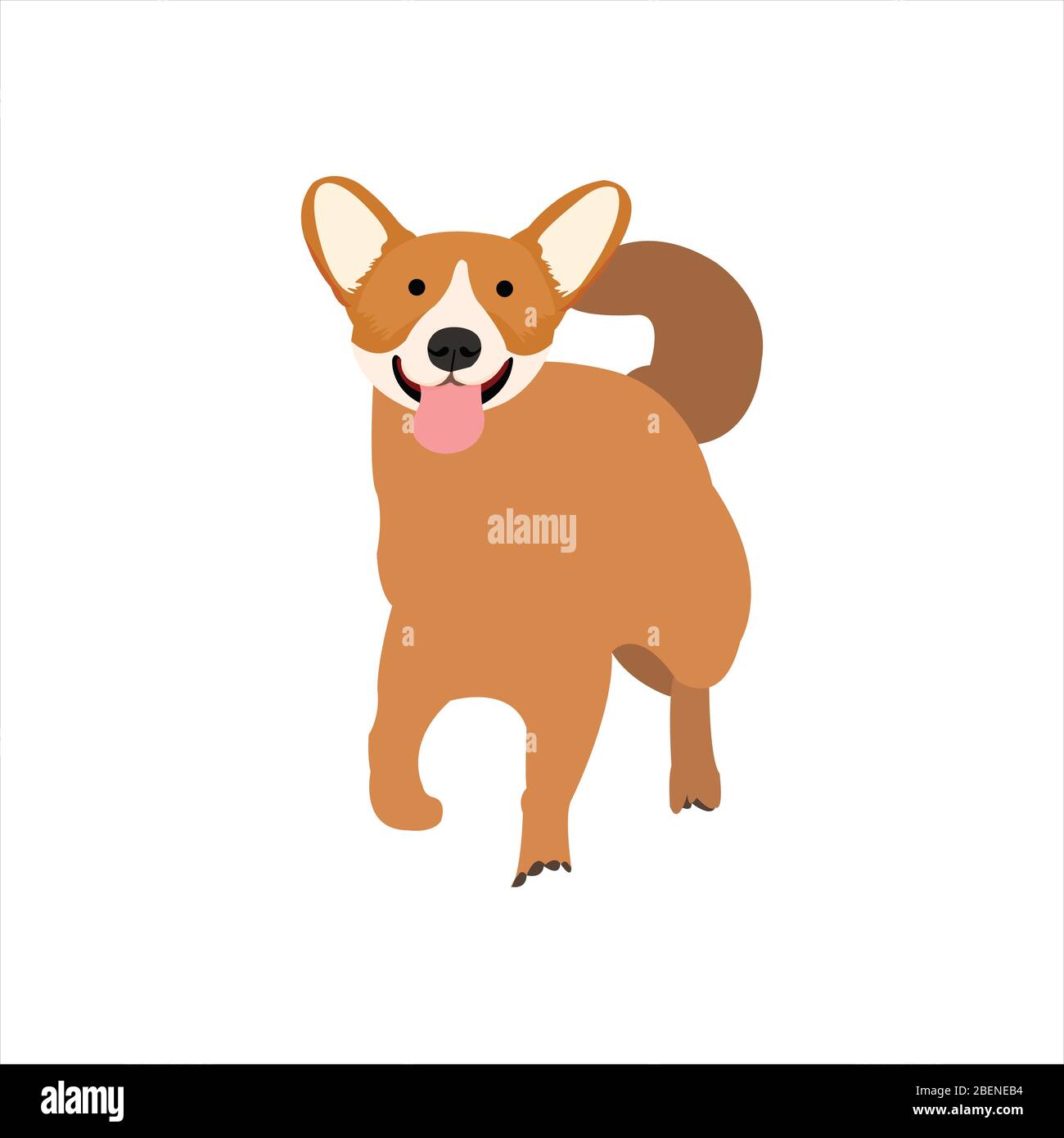Funny dog clip art illustration with cartoon style Stock Vector