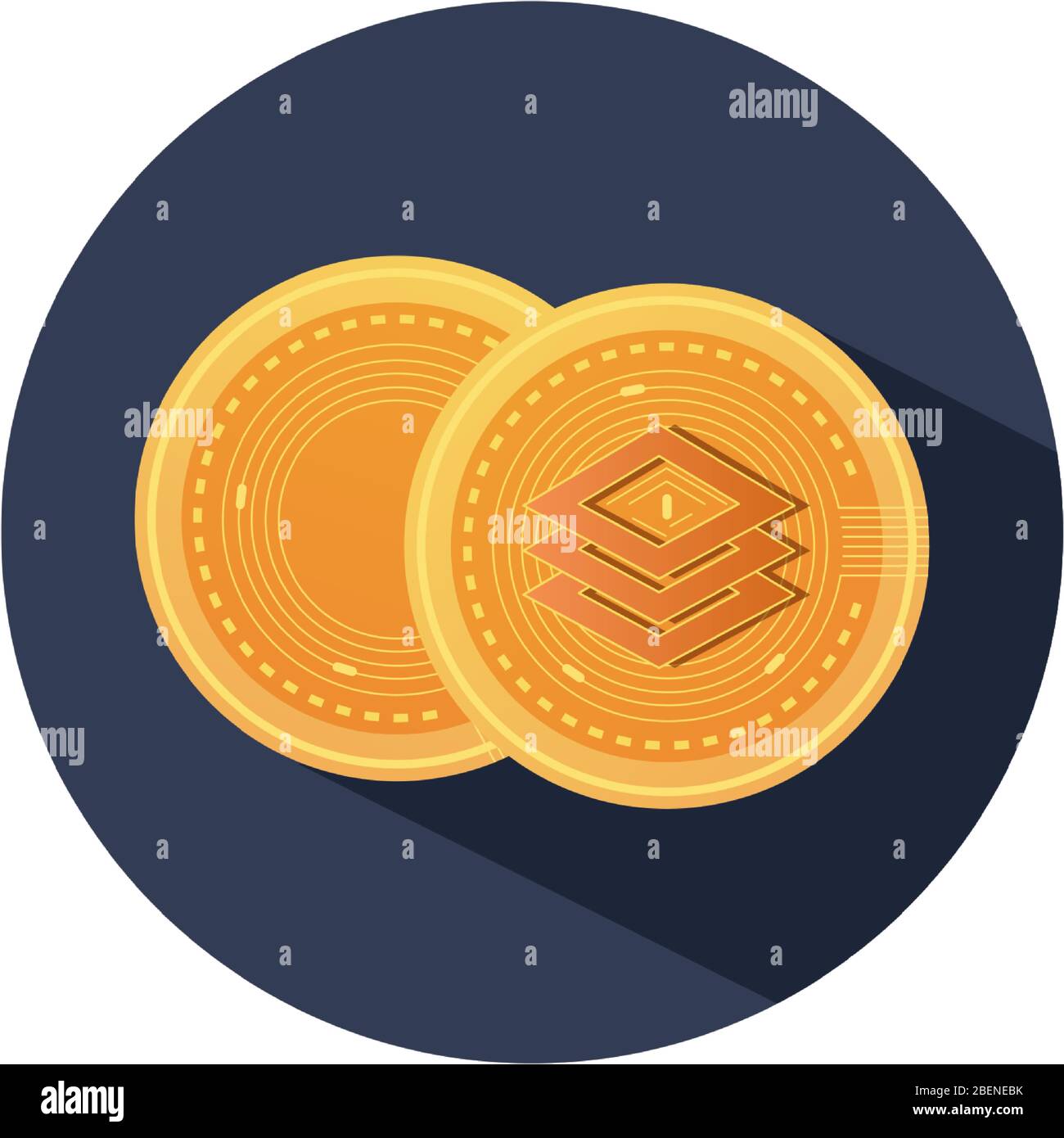 stratis coins icon over white background, block detailed style, vector ...