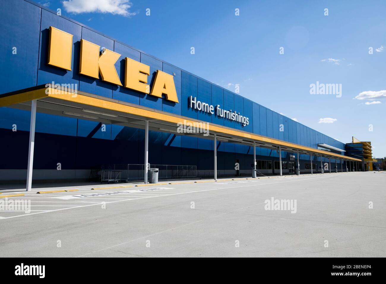A logo sign outside of a Ikea retail store location in Woodbridge, Virginia  on April 2, 2020 Stock Photo - Alamy