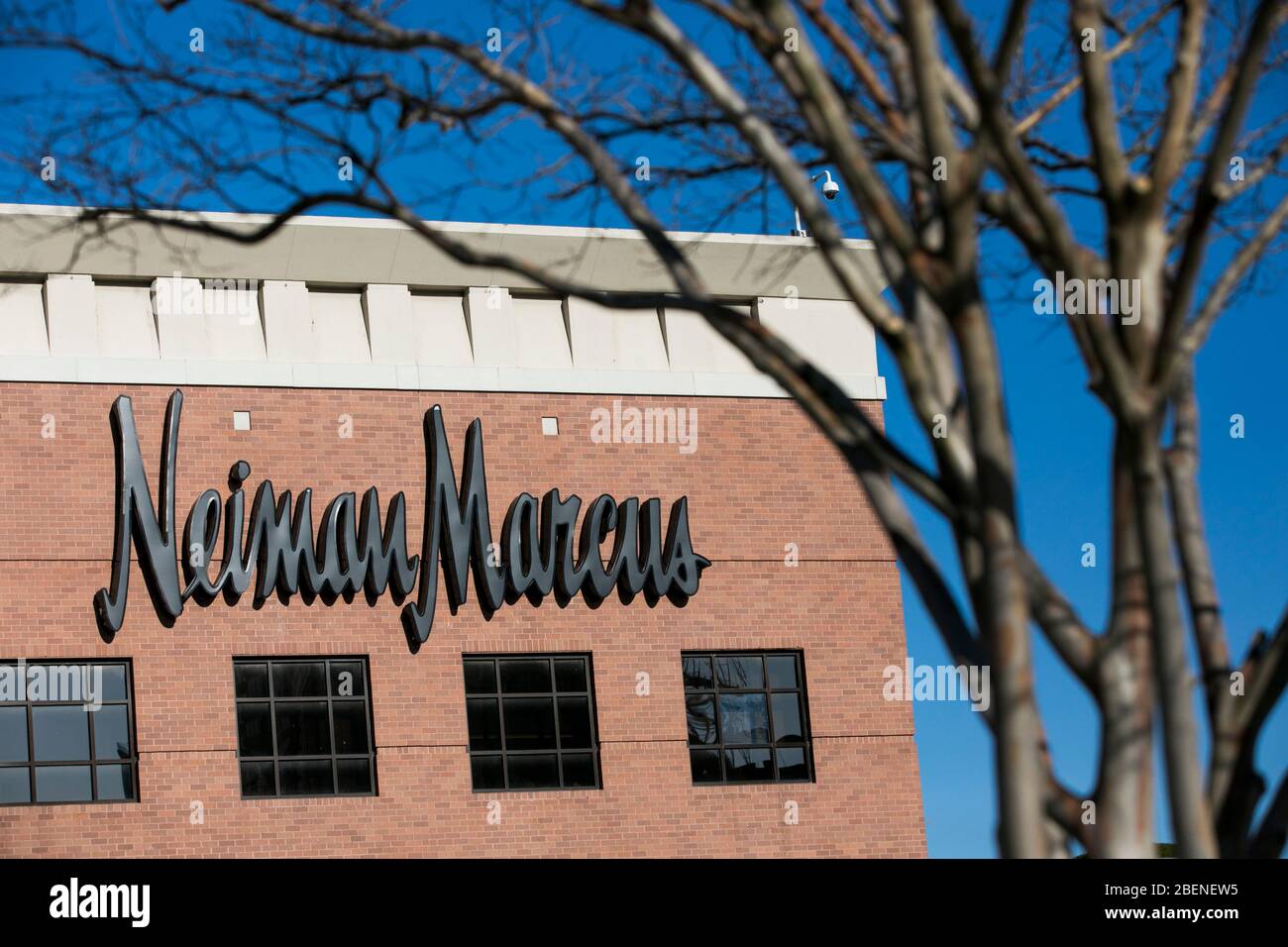 A logo sign outside of a Neiman Marcus retail store location in Tysons,  Virginia on April 2, 2020 Stock Photo - Alamy