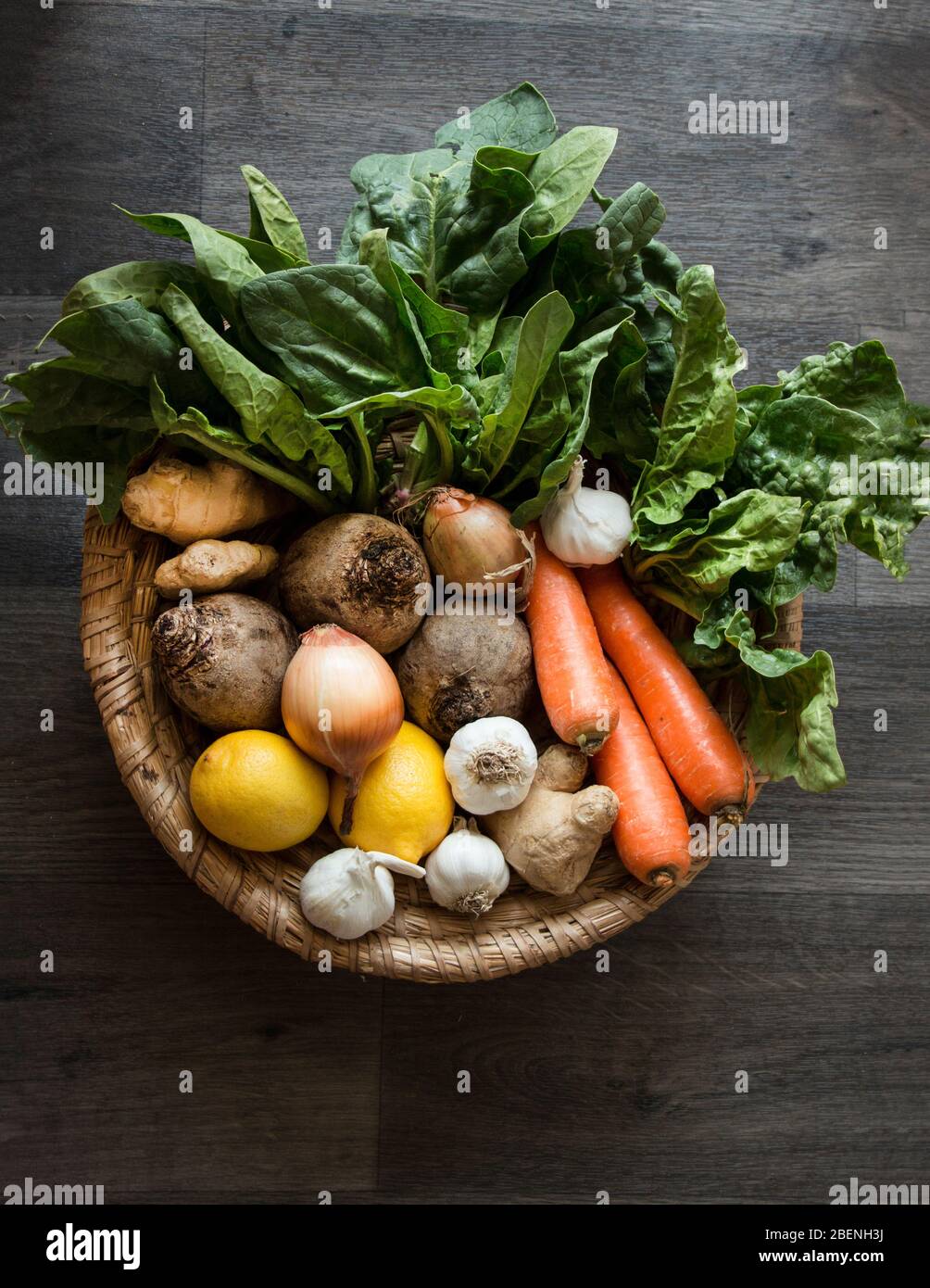 Fresh foods to strengthen the immune system to fight the Corona Virus 2019, COVID 19 Stock Photo