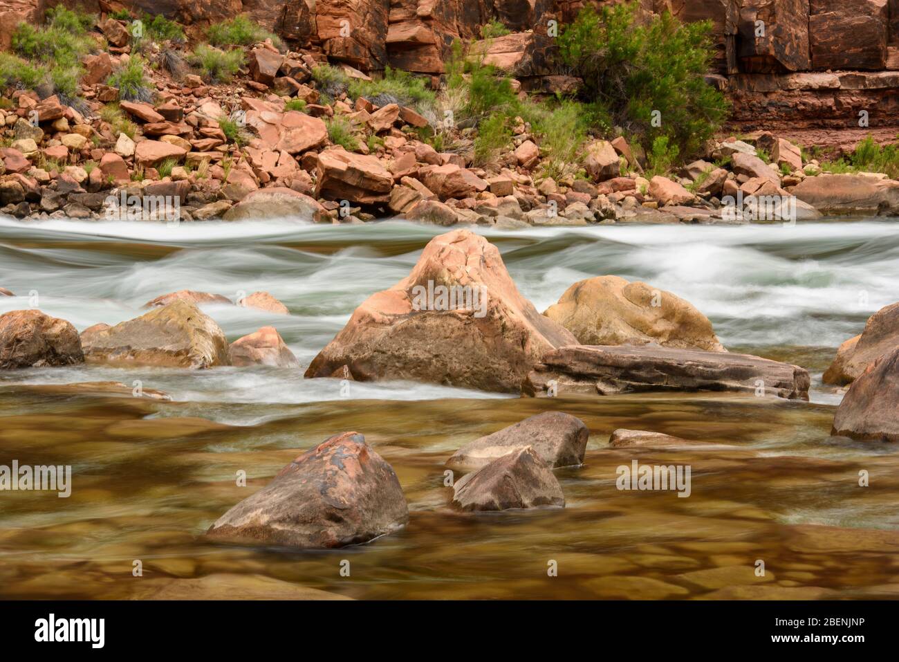 Colorado River rapids near North Canyon (mile 20), Grand Canyon