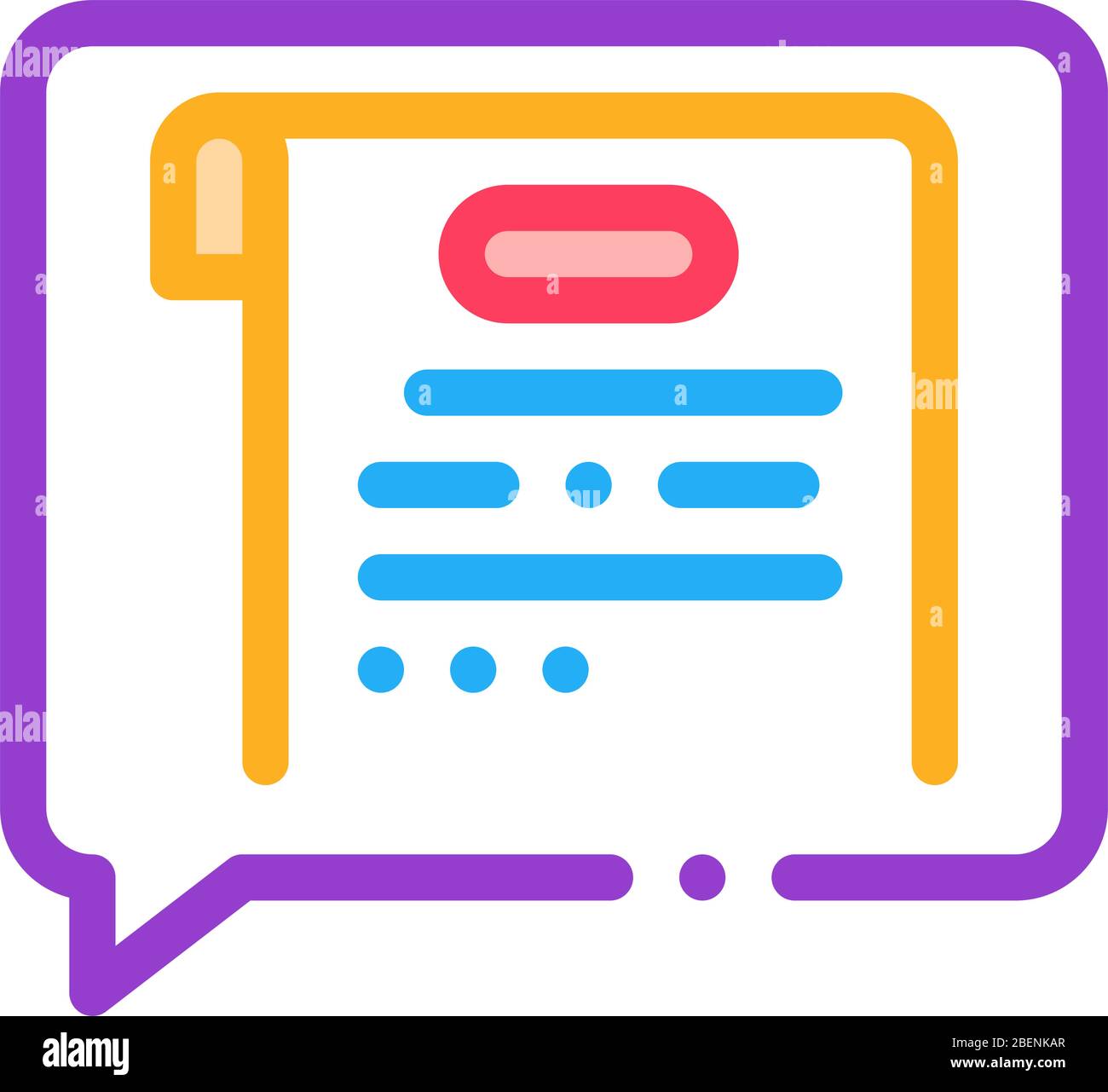 thought of court sentence icon vector outline illustration Stock Vector ...