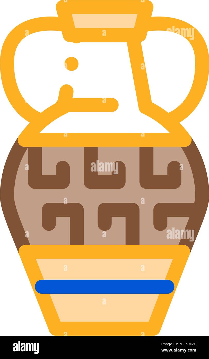 greek ornamental vase icon vector outline illustration Stock Vector ...