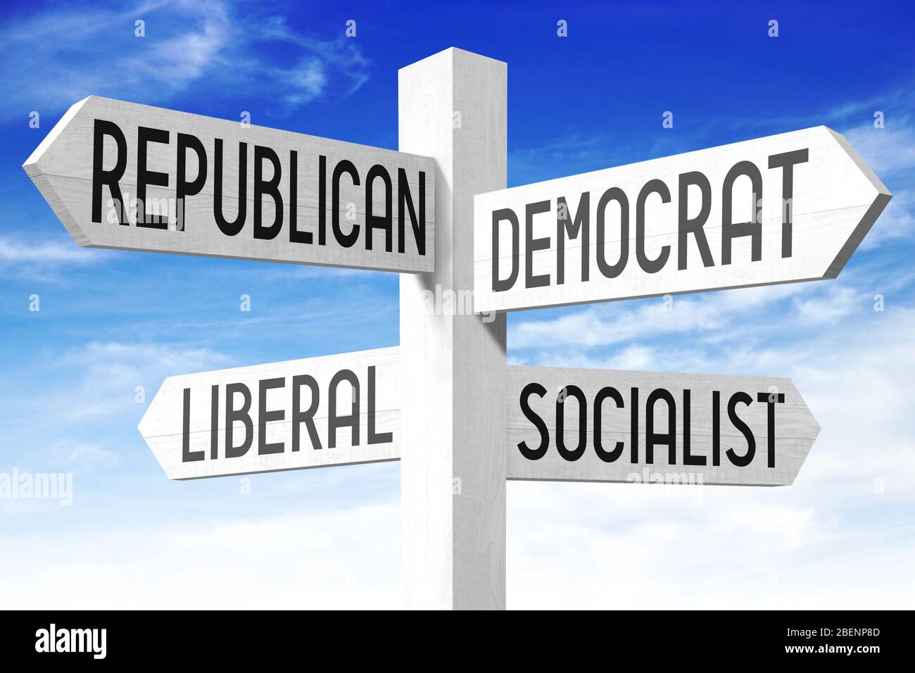 Republican democrat road sign hi-res stock photography and images - Alamy