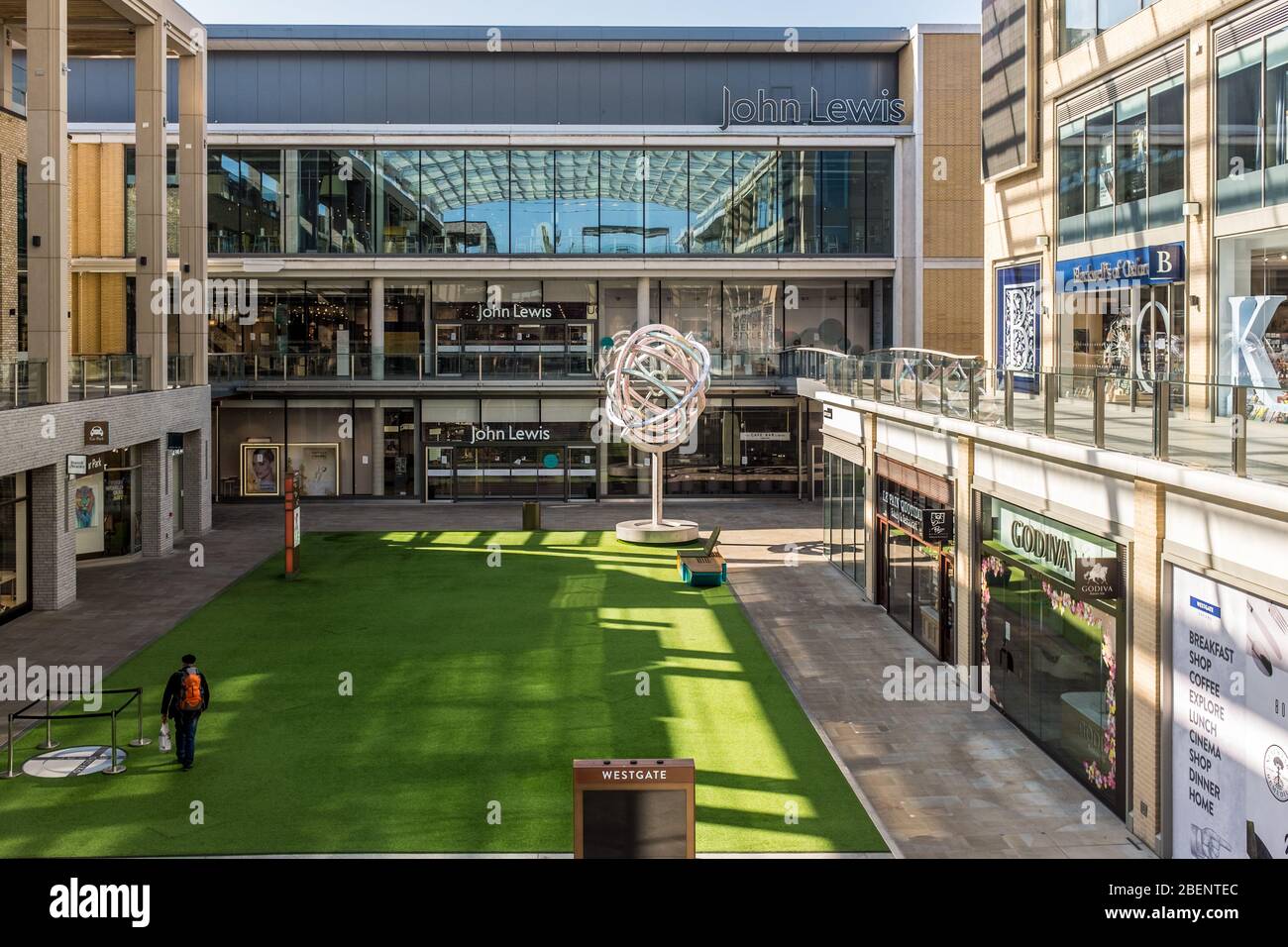 John Lewis Westgate Shopping Centre Oxford. Empty during Covid19