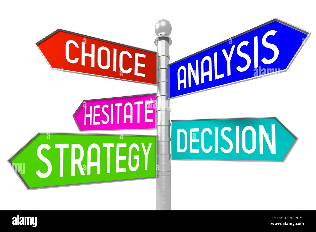 3D signpost strategy concept Stock Photo Alamy