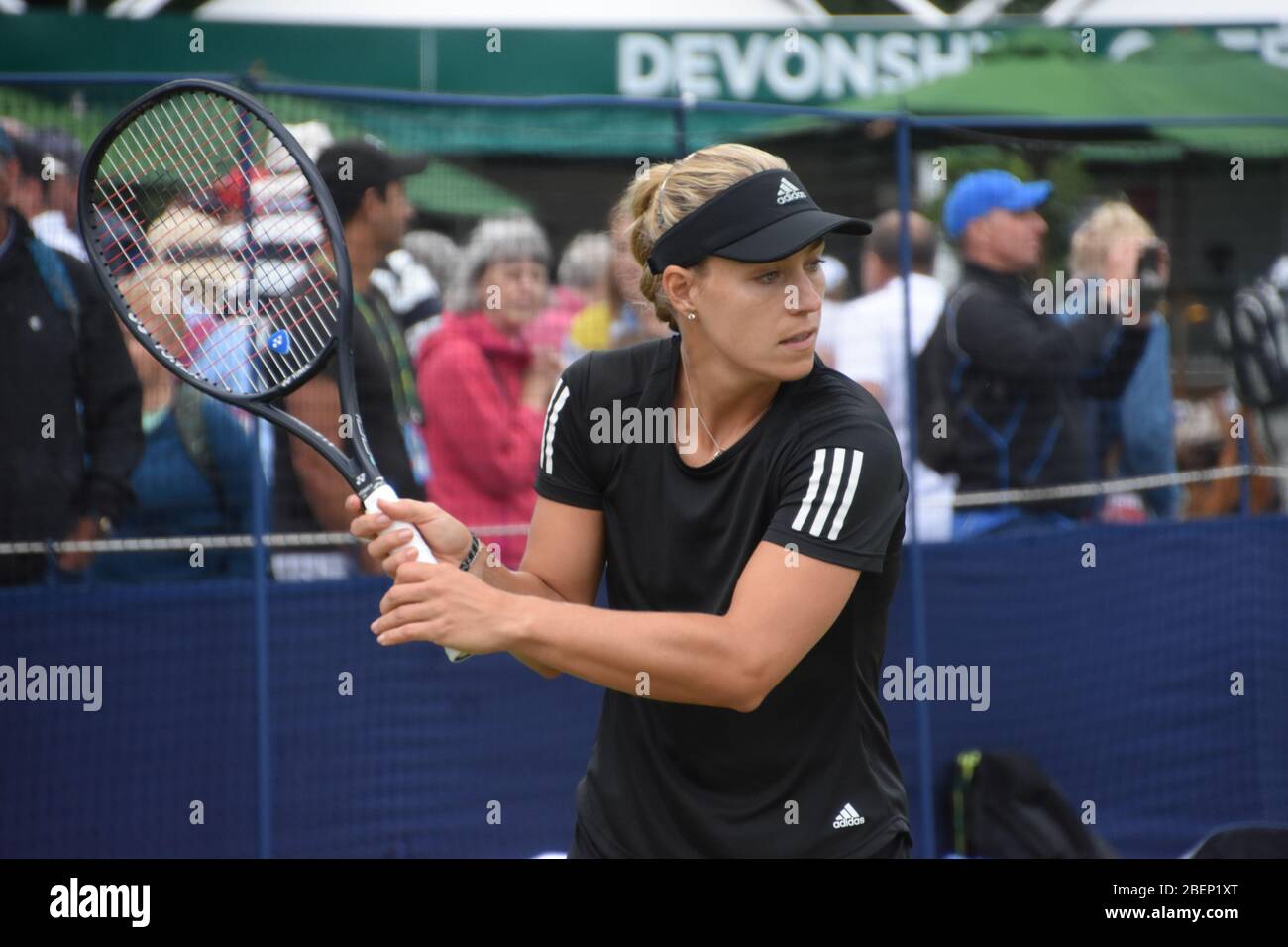 Angelique Kerber of Germany practicing at Eastbourne, Devonshire park ...